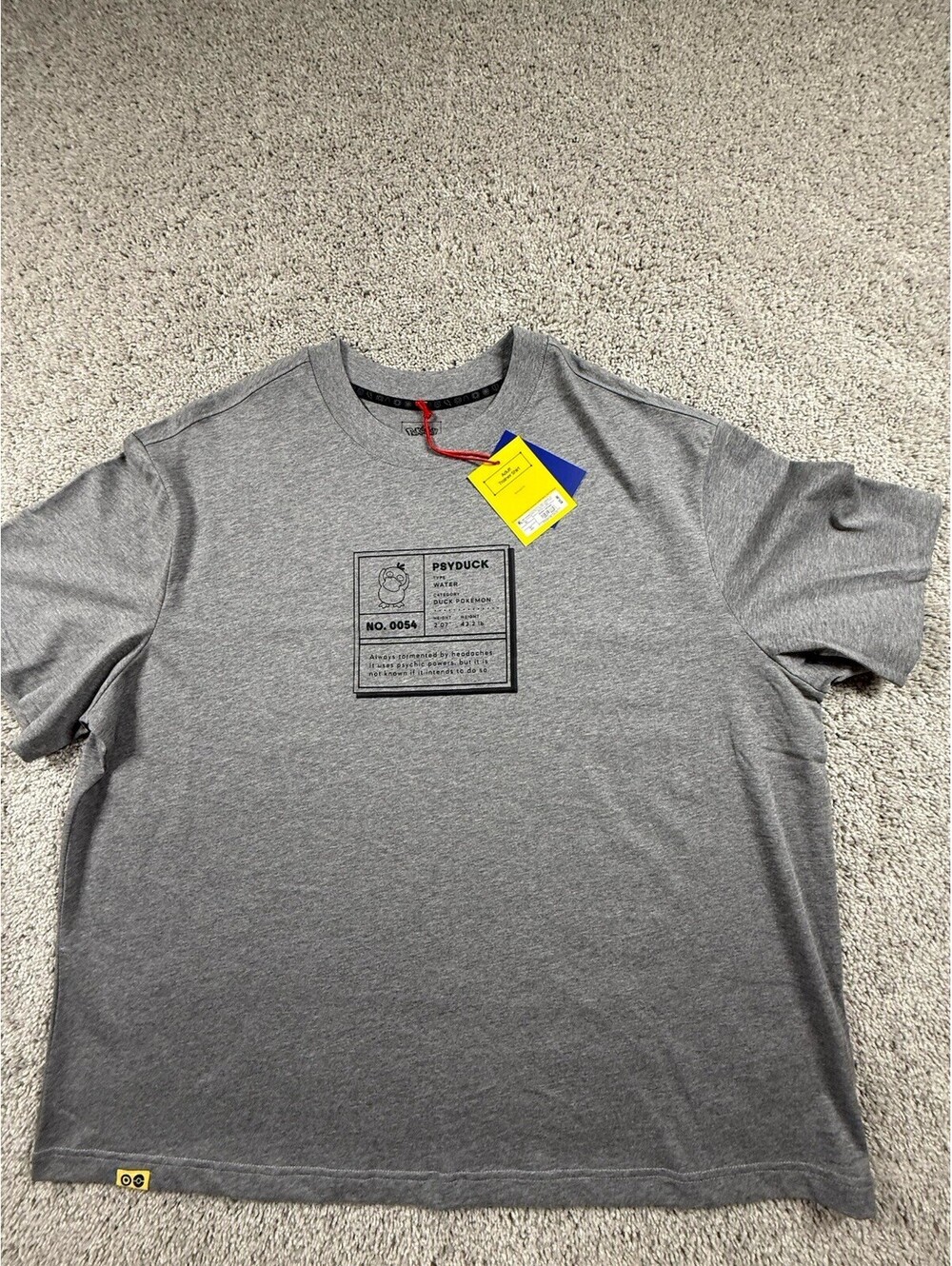 NWT Pokemon Men’s T Shirt Size XL 100% Premium Cotton Psyduck